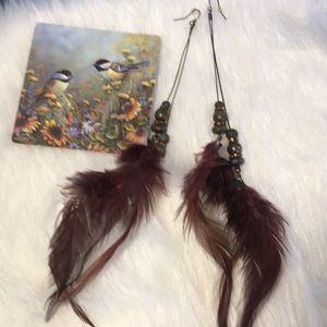 Feather earrings